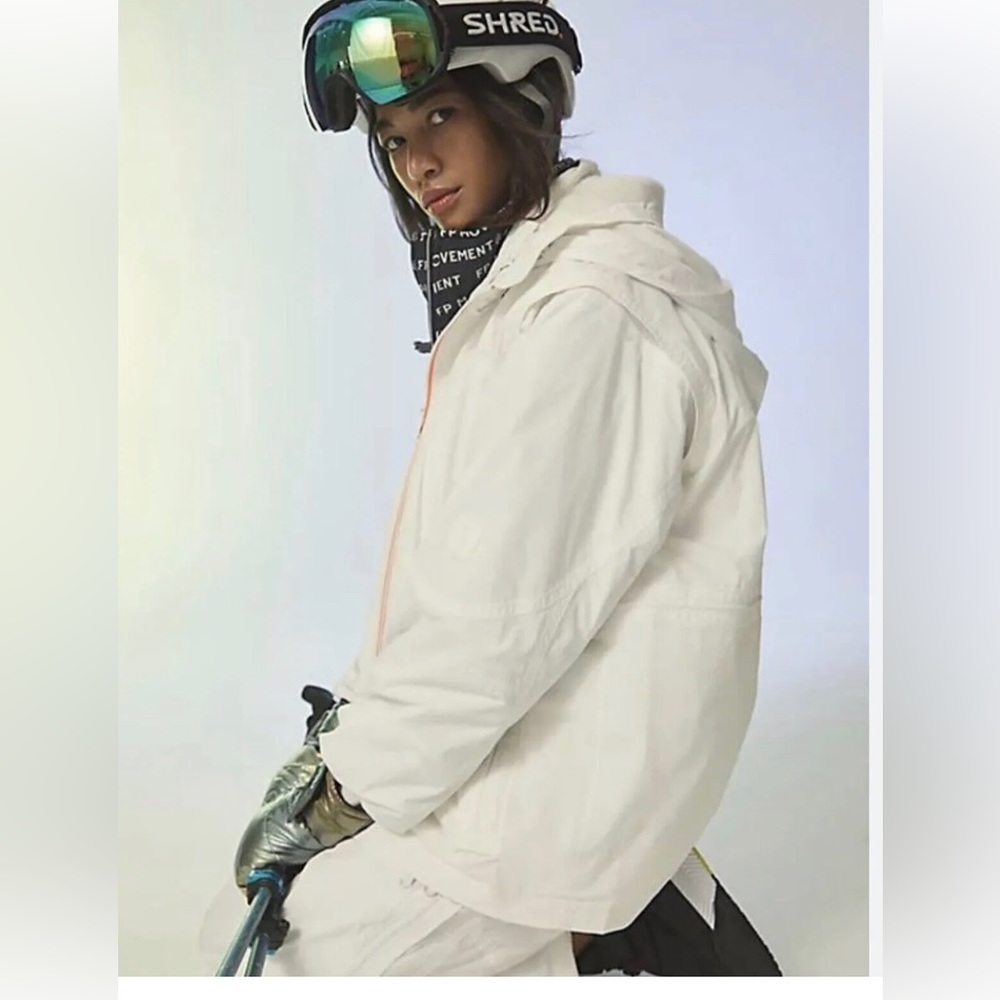 NWT $498 Free People FP Movement Shred It 5-in-1 One ski Jacket White sz S - Picture 1 of 3
